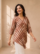 Mocha Chevron Top